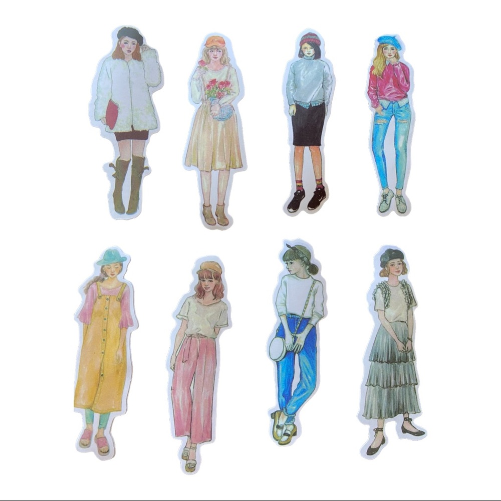 3/$10 GIRL Woman STICKER SET Career Fashion WATERPROOF Laptop NOTEBOOK Tumbler